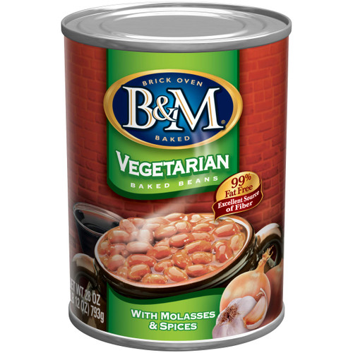 B&M Baked Beans, Vegetarian, 28 Ounce (Pack of 12)