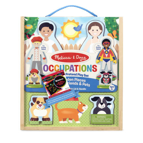 Melissa & Doug O?c?c?u?p?a?t?i?o?n?s?: Pretend Play Set Bundle with 1 Theme Compatible M&D Scratch Fun Mini-Pad (09309)
