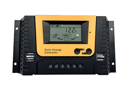 SOGTICPS 60A Charge Controller, PWM Solar Intelligent Controller Fit for Max 2880W Solar Power 12V 24V 36V 48V Lithium/AGM/Gel/Flooded Battery