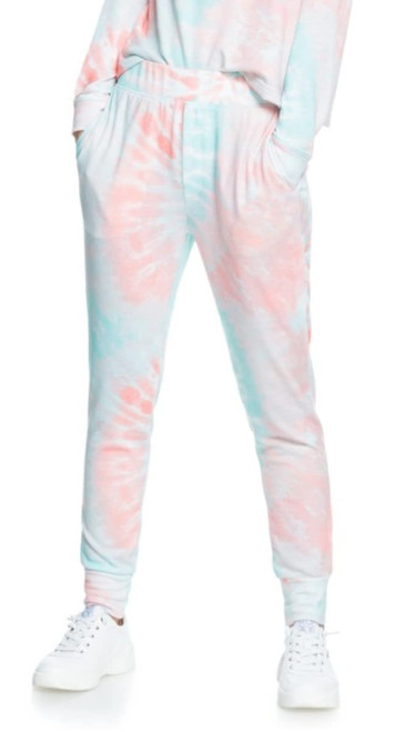 Roxy Current Mood Pants Peach Amber Nautilus Tie-Dye MD (US 7-9)