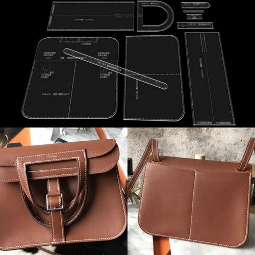 WellieSTR Acrylic Leather Patterns Templates, Leather Template Leather Templates for Leatherwork for Leather Craft Tool - Tote Bag Shoulder Bag