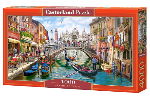CASTORLAND 4000 Piece Jigsaw Puzzles, Charms of Venice, Italy Puzzle, Gondola Puzzle, European Puzzle, Adult Puzzles, Castorland C-400287-2 CASTORLAND 4000 Piece Jigsaw Puzzles, Charms of Venice, Italy Puzzle, Gondola Puzzle, European Puzzle, Adult Puzzles, Castorland C-400287-2