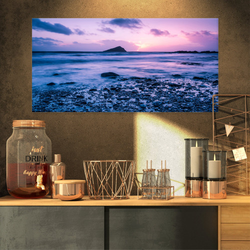 Designart PT11596-32-16 Slow Motion Waves on Rocky Beach-Modern Seascape Canvas Artwork-32X16, 32x16 Designart PT11596-32-16 Slow Motion Waves on Rocky Beach-Modern Seascape Canvas Artwork-32X16, 32x16