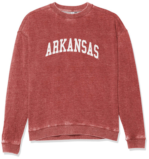 chicka-d Arkansas Razorbacks Women's Campus Crewneck Sweatshirt Cardinal, Medium