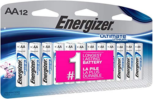 Energizer Ultimate Lithium AA Batteries, 12 Pack