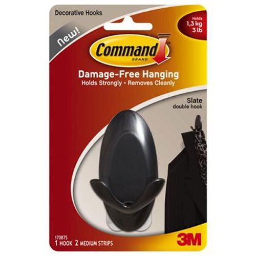 3m Company 17087s Medium, Slate, Double Hook, Mounting Solution
