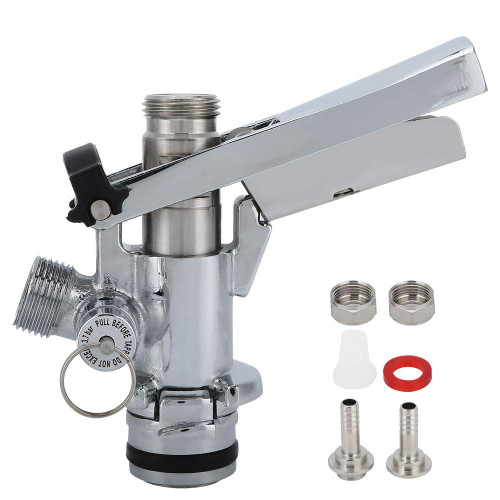 Keg Coupler, G5/8 U Type Stainless Steel Beer Keg Coupler Brewing Dispenser Accessory for Home Bar Restaurant
