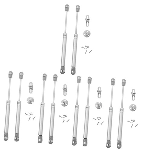 OSALADI 5 Pairs Cabinet Support Rod Heavy Duty Brackets Cabinet Door Hinges Lift Support strut Gas PropsShocks Closure Cover Support Gas Spring Lid Support Retractable Support Rod Cupboard