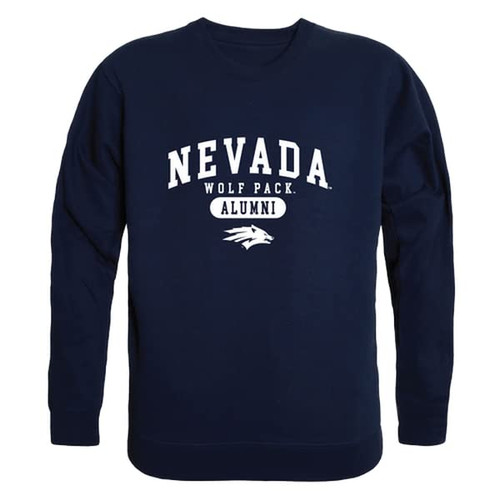 W Republic University of Nevada, Reno Wolf Pack Alumni Fleece Crewneck Sweatshirts - Navy, XX-Large