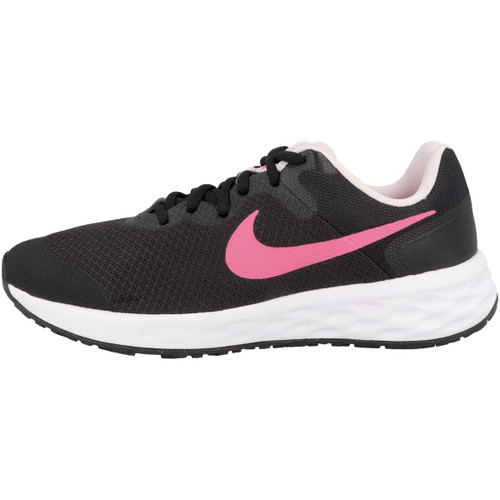 Nike Revolution 6 Kids Running Shoes, Black/Hyper Pink-Pink Foam, 5 M US