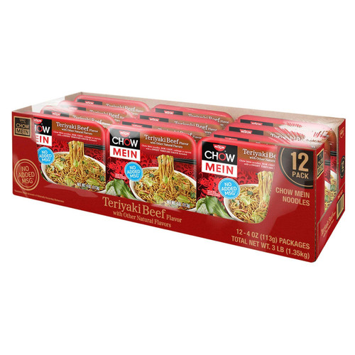 Nissin Chow Mein Noodles, Teriyaki Beef, 4 Ounce (12 Count) (Pack of 2) Nissin Chow Mein Noodles, Teriyaki Beef, 4 Ounce (12 Count) (Pack of 2)