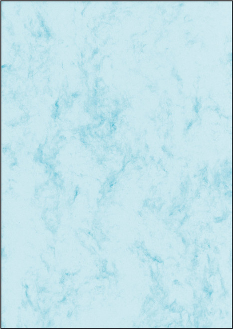 Sigel DP551 Marbled Papers, Blue, A4, 135.1 lbs, 50 Sheets