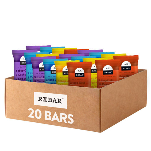 RXBAR A.M. Protein Bars, Gluten Free Snacks, Breakfast Snacks, Variety Pack (20 Bars)
