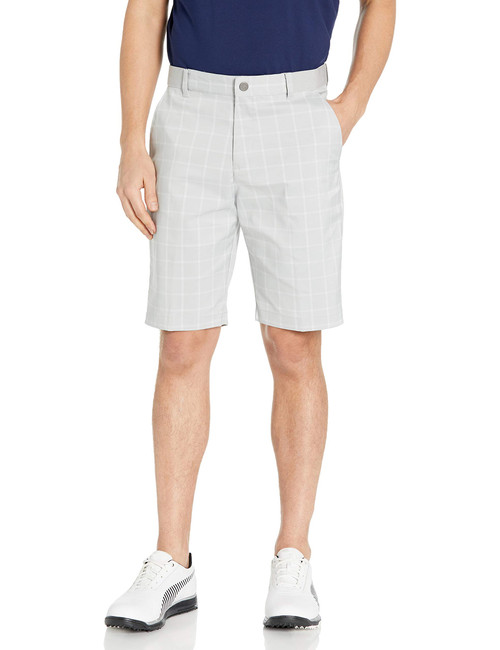 PUMA GOLF 2020 Men's Plaid Short, Quarry, 30