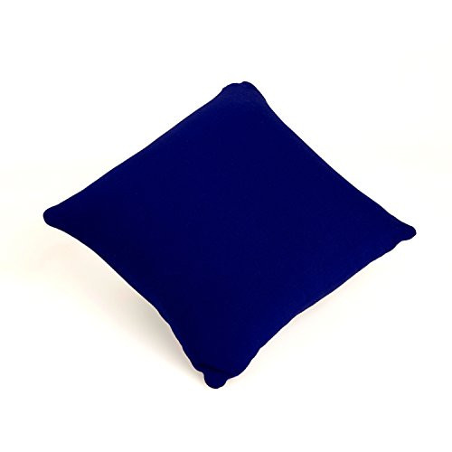 Cushie Pillows 11" x 11" Microbead Bolster Squishy/Flexible/Hypoallergenic/Comfortable Square Pillow With Removable Cover - Navy Blue