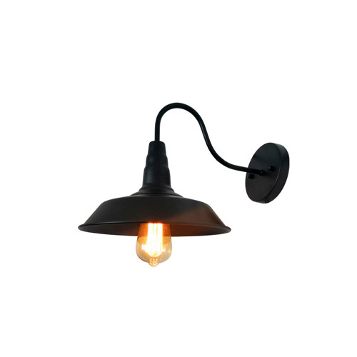 OUUED Quality Wall Lamps Vintage Farmhouse Gooseneck Wall Sconce, Industrial Bathroom Vanity Barn Wall Light Fixture for Bedroom Nightstand, Bathroom Vanity, Barn, Warehouse, 1 Pack