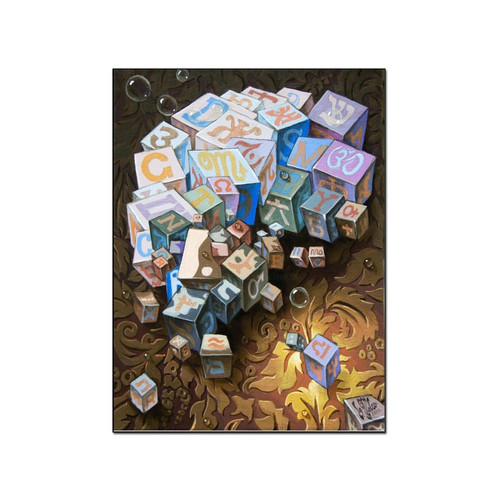 THAELY Art Poster Victor Molev's Work Cube Vintage Canvas Canvas Painting Posters And Prints Wall Art Pictures for Living Room Bedroom Decor 20x26inch(51x66cm) Unframe-style
