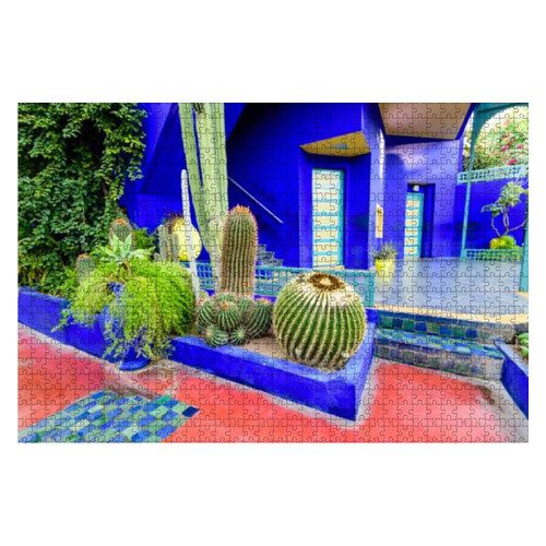 Wooden Puzzle 1000 Pieces The Beautiful Majorelle Garden Jigsaw Puzzles for Children or Adults Educational Toys Decompression Game Wooden Puzzle 1000 Pieces The Beautiful Majorelle Garden Jigsaw Puzzles for Children or Adults Educational Toys Decompression Game