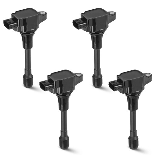 Hurotoms 4PCS Ignition Coil Pack Compatible with Infiniti FX50 Q70 QX70 Nissan Altima Cube Rogue Versa NV200 NP300 Tiida 1.6L 1.8L 2.5L L4, Replace for UF549 C1696 5C1753 GN10241, Black