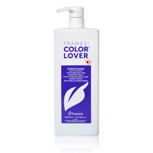 FRAMESI Color Lover Dynamic Blonde Violet Shampoo, 33.8 fl oz, Sulfate Free Shampoo, Color Treated Hair, 33.8 fl. oz. FRAMESI Color Lover Dynamic Blonde Violet Shampoo, 33.8 fl oz, Sulfate Free Shampoo, Color Treated Hair, 33.8 fl. oz.