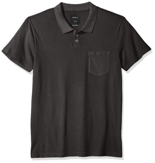RVCA Men's PTC Pigment Short Sleeve Polo Shirt, Pirate Black, M