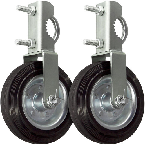 ForoGore 2 Pack Gate Wheel for Metal Swing Gate with 1-5/8" Thru 2" Gate Frames, Heavy Duty Fence Gate Wheel, Gate Helper Wheel Gate Support Wheel Gate Caster for Chain Link Fence
