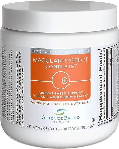 MacularProtect Complete AREDS2 Drink Mix - Vitamin & Mineral Supplement and Whole Body Multinutrient - 30 Day Supply