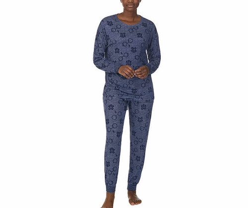 Wizarding World Womens 2-Piece Cozy Pajama Set (3X, Harry Potter Navy)