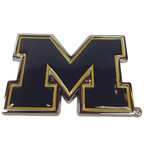 University of Michigan METAL domed Blue w/ Yellow Auto Emblem