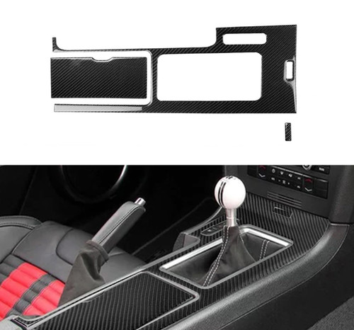 Car Gear Shift Panel Sticker Decal Carbon Fiber Interior Trim Cover for Ford Mustang 2009 2010 2011 2012 2013 2014 Accessories