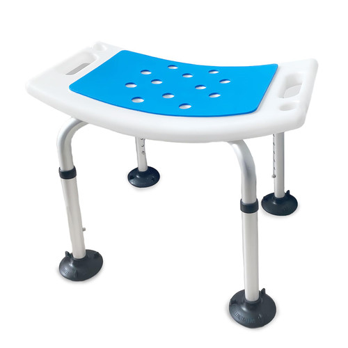 Ikaufen Shower Chair for Inside Shower, Nonslip Bath Shower Stool Tool-Free Assembly Shower Seat for Bathtub, Adjustable Shower Seat for Seniors, Elderly, Disabled & Handicap