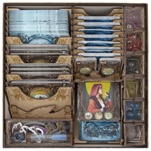 TowerRex Board Game Organizer for Mysterium board game box, Mysterium Hidden Signs expansion, Mysterium Secrets And Lies expansion, Mysterium board game storage insert TowerRex Board Game Organizer for Mysterium board game box, Mysterium Hidden Signs expansion, Mysterium Secrets And Lies expansion, Mysterium board game storage insert