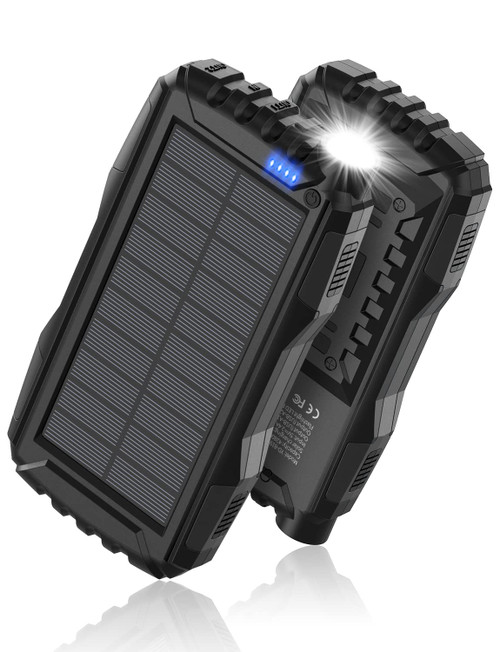 Power-Bank-Solar-Charger - 42800mAh Power Bank,Portable Charger,External Battery Pack 5V3.1A Qc 3.0 Fast Charging Built-in Super Bright Flashlight (Light Black) Power-Bank-Solar-Charger - 42800mAh Power Bank,Portable Charger,External Battery Pack 5V3.1A Qc 3.0 Fast Charging Built-in Super Bright Flashlight (Light Black)