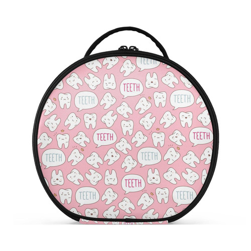 Augenstern Travel Makeup Bag Cosmetic Bag Save-kawaii-cartoon-pink-teeth Girl Portable Organizer Makeup Train Case Women Toiletry Bag Augenstern Travel Makeup Bag Cosmetic Bag Save-kawaii-cartoon-pink-teeth Girl Portable Organizer Makeup Train Case Women Toiletry Bag