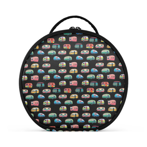 Augenstern Travel Makeup Bag Cosmetic Bag Happy-colorful-camper Girl Portable Organizer Makeup Train Case Women Toiletry Bag