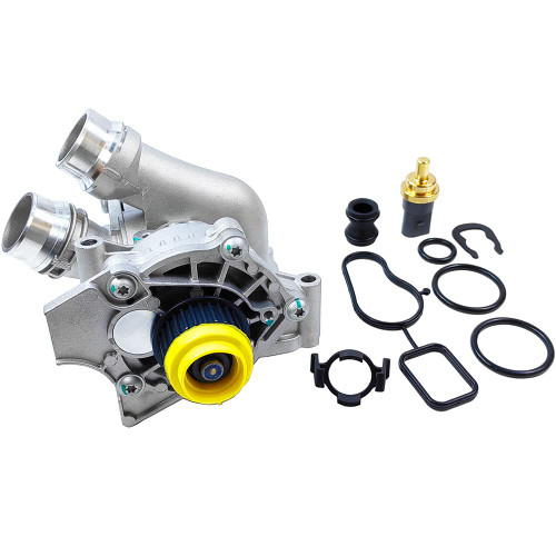 Aluminum Engine Water Pump Thermostat Housing Assembly Compatible with Audi A3 A4 A5 A6 Q3 Q5 TT Allroad VW Passat Jetta Golf GTI Tiguan CC Eos Beetle, Replaces 06H121026CQ 06H121026AB Aluminum Engine Water Pump Thermostat Housing Assembly Compatible with Audi A3 A4 A5 A6 Q3 Q5 TT Allroad VW Passat Jetta Golf GTI Tiguan CC Eos Beetle, Replaces 06H121026CQ 06H121026AB
