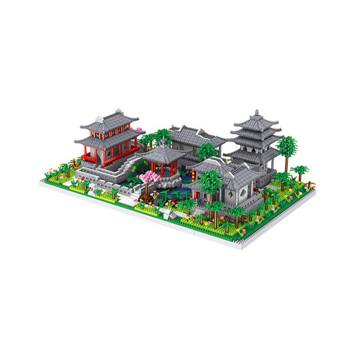 bnwent China The Classical Gardens of Suzhou Collection Famous Architecture Model Building Block Set (3930pcs) Micro Mini Bricks Toys Gifts for Kids and Adults