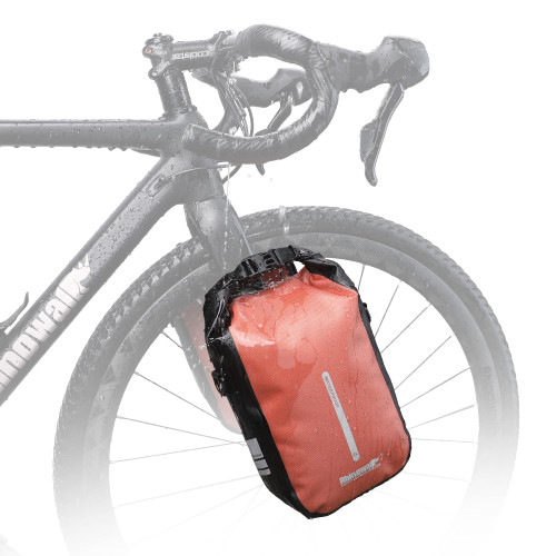 Rhinowalk Bike front fork Waterproof bag Bike Pannier Bag Saddle Bag Fork Bag Rack Bicycle Bag Shoulder Bag 4L for E-Scooter Mountain Bike Accessories -Orange