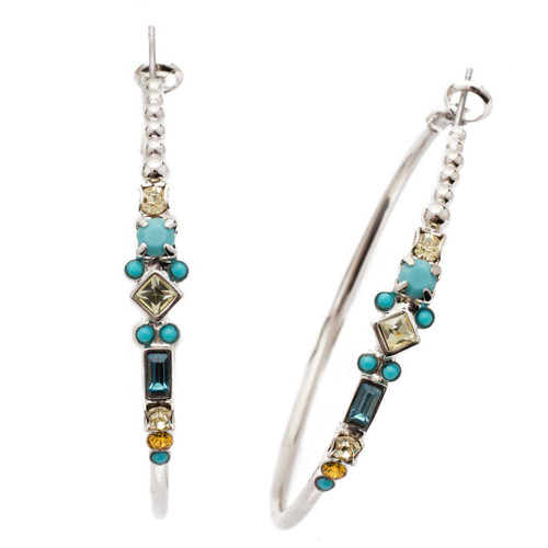 Sorrelli Briar Earrings, Rhodium Finish, Tahitian Treat