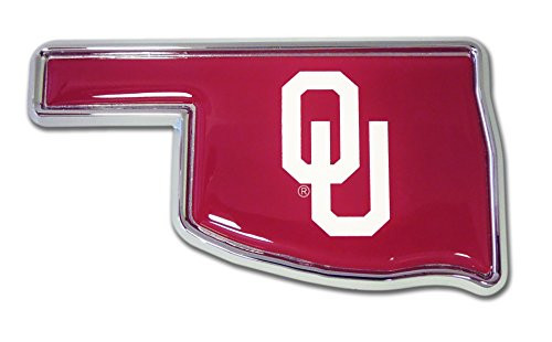 Univ. of Oklahoma (OK shape with color) Car Emblem