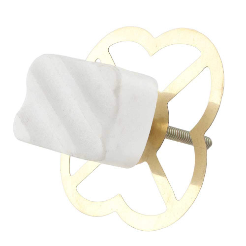 Indian Shelf 6 Pieces Pulls for Dresser Drawers | Flat Unique Door Knobs | Single Hole Cabinet Knobs White | Unique Drawer Knobs Stone | Vintage Dresser Knobs | Drawer Pulls Knobs