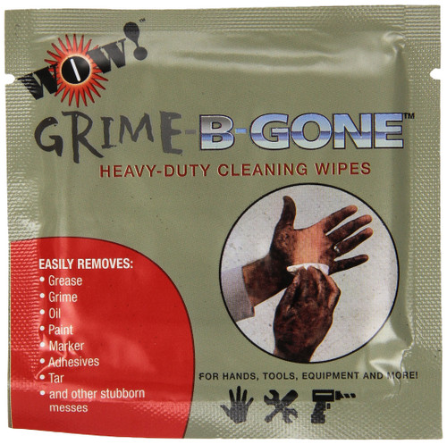 Wow! Grime-B-Gone Heavy Duty Single Use Hand Cleaning Wipes, Pack of 50 Wow! Grime-B-Gone Heavy Duty Single Use Hand Cleaning Wipes, Pack of 50
