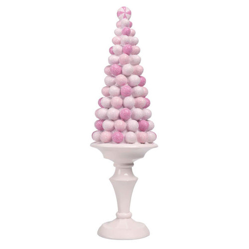 December Diamonds Nutcracker Sweet Shoppe Pink Candy Gumdrop Tree Figurine - Fun Nutcracker-Inspired Home Decoration