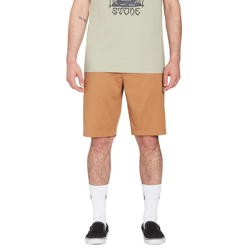 Volcom Men's Regular Modern Fit Chino Short, Tobacco, 34
