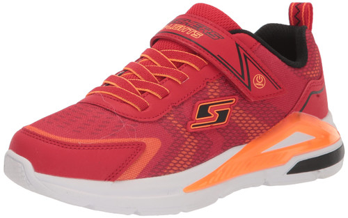 Skechers Kids Boy's Tri-Namics Sneaker, Red/Orange, 2 Little Kid