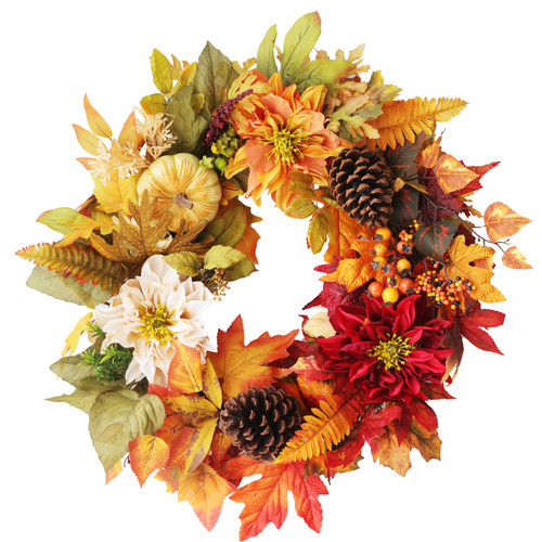 24 Inch Fall Wreaths for Front Door Outside, Fall Door Wreath with Pumpkins Pine Cones Flowers Maple Leaves,Autumn Wreath for Harvest Thanksgiving Halloween Decorations Indoor Outdoor Home Decor 24 Inch Fall Wreaths for Front Door Outside, Fall Door Wreath with Pumpkins Pine Cones Flowers Maple Leaves,Autumn Wreath for Harvest Thanksgiving Halloween Decorations Indoor Outdoor Home Decor