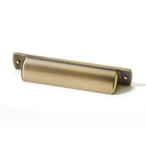 khtumeware 15 Pack 3-3/4"(96mm) Vintage Drawer Pulls Brushed Antique Brass Cabinet Bin Cup Pulls Kitchen Hardware Antique Bronze Cabinet Handles Drawer Handles Knobs.