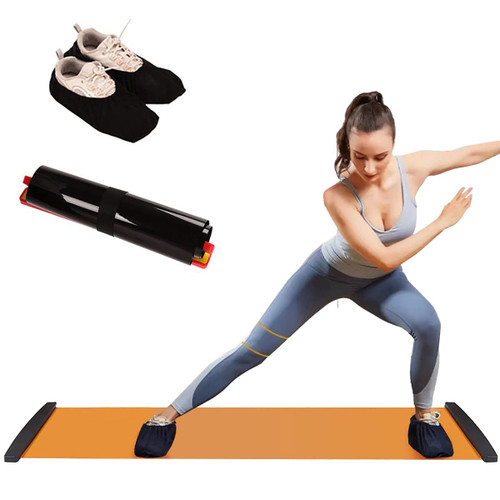 Y&Y OH SoGirly Slide Board with End Stops, Body Glide-Workout Equipment for Home Workouts with Shoe Covers?Workout Board for Fitness Training