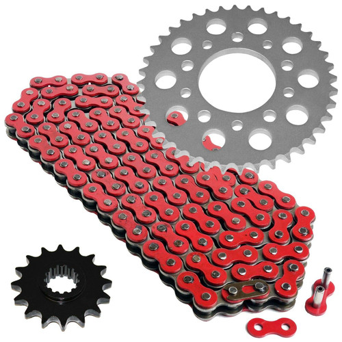 Caltric Red Drive Chain and Sprocket Kit Compatible With Honda VF750C Magna 750 1994-2004