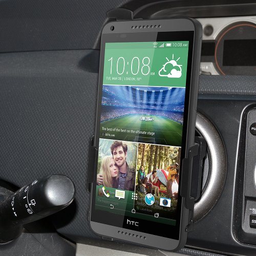 Amzer Swiveling Air Vent Mount Holder for HTC Desire 816 - Retail Packaging - Black